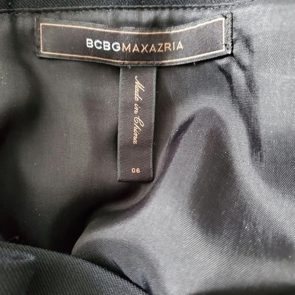 BcbgMaxAzria Stella High Waisted Side Pockets Black Skirt - Picture 4 of 5